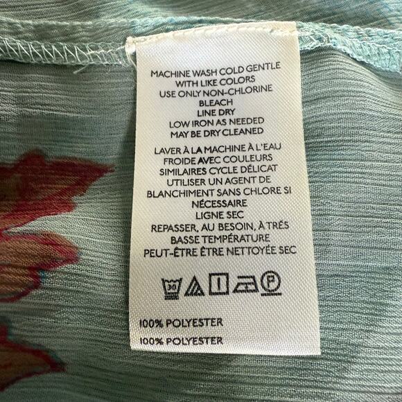 Free People dress or maxi top floral sheer slip ruffled strappy slit boho Medium - Picture 10 of 10